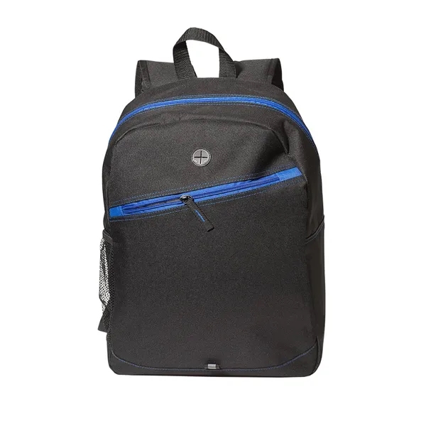 Front Zipper Color Laptop Backpack - Front Zipper Color Laptop Backpack - Image 2 of 8