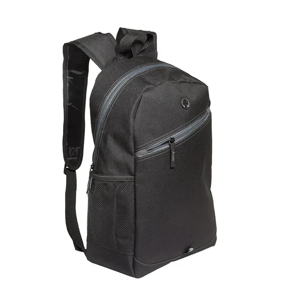 Front Zipper Color Laptop Backpack - Front Zipper Color Laptop Backpack - Image 4 of 8