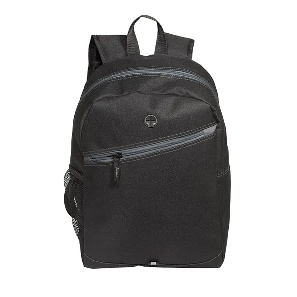 Front Zipper Color Laptop Backpack - Front Zipper Color Laptop Backpack - Image 6 of 8