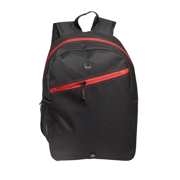Front Zipper Color Laptop Backpack - Front Zipper Color Laptop Backpack - Image 7 of 8