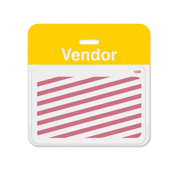 2-Part Expiring Badge Clip-On BACK PART, Vendor, Yellow - 2-Part Expiring Badge Clip-On BACK PART, Vendor, Yellow - Image 4 of 6