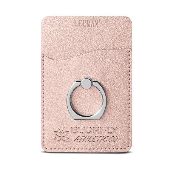 Leeman Shimmer Card Holder With Metal Ring Phone Stand - Leeman Shimmer Card Holder With Metal Ring Phone Stand - Image 3 of 8