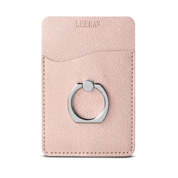 Leeman Shimmer Card Holder With Metal Ring Phone Stand - Leeman Shimmer Card Holder With Metal Ring Phone Stand - Image 5 of 8