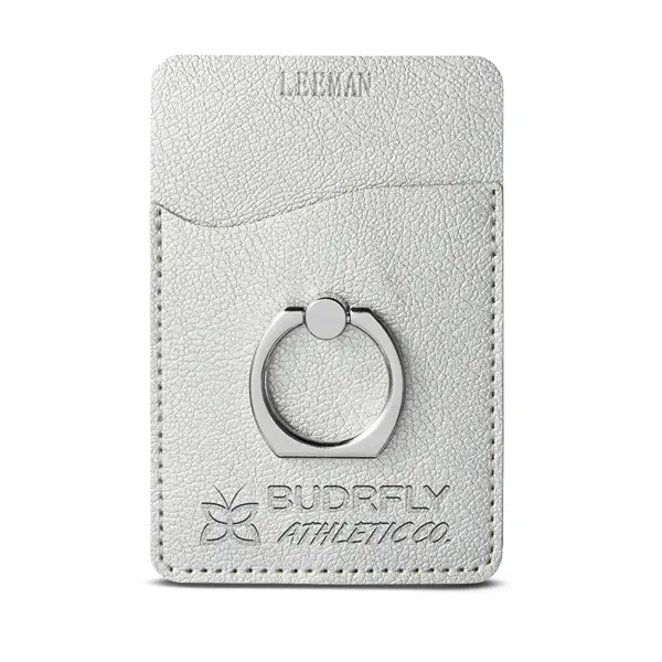 Leeman Shimmer Card Holder With Metal Ring Phone Stand - Leeman Shimmer Card Holder With Metal Ring Phone Stand - Image 6 of 8