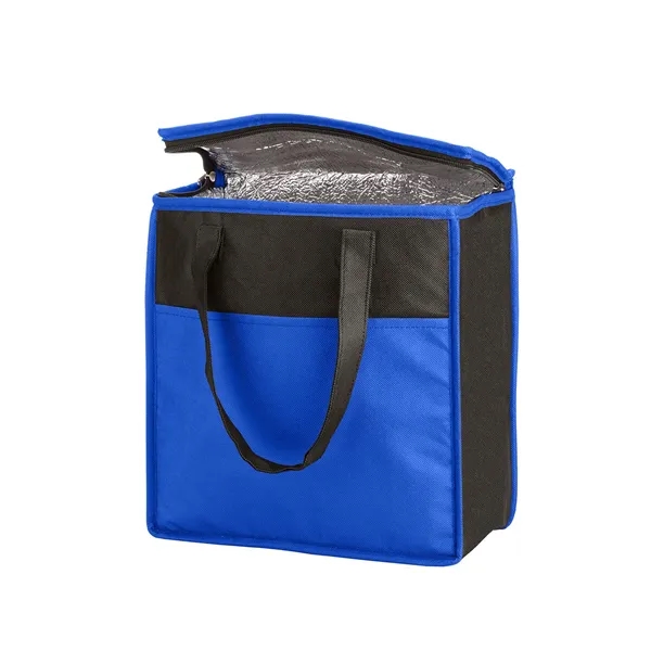 Two-Tone Flat Top Insulated Non-Woven Shopping... - Two-Tone Flat Top Insulated Non-Woven Shopping... - Image 1 of 5