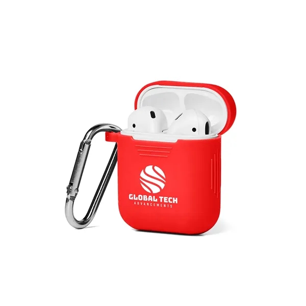 Silicone Earbud Case with Carabiner - Silicone Earbud Case with Carabiner - Image 0 of 11