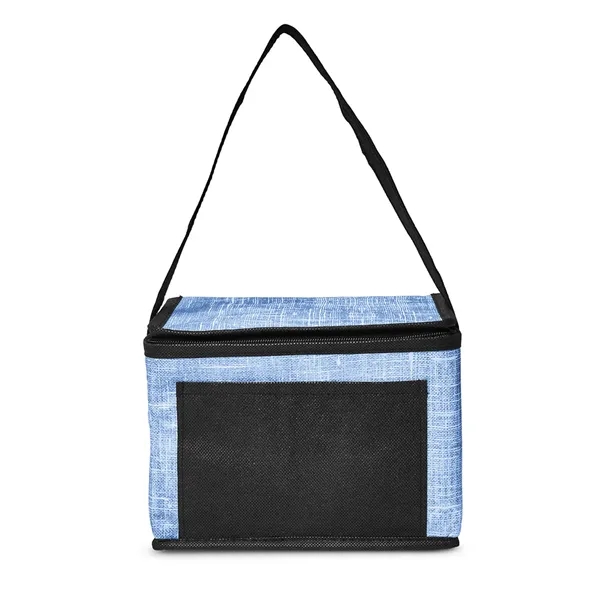 Denim Pattern Non-Woven 6-Pack Lunch Cooler Bag - Denim Pattern Non-Woven 6-Pack Lunch Cooler Bag - Image 8 of 11