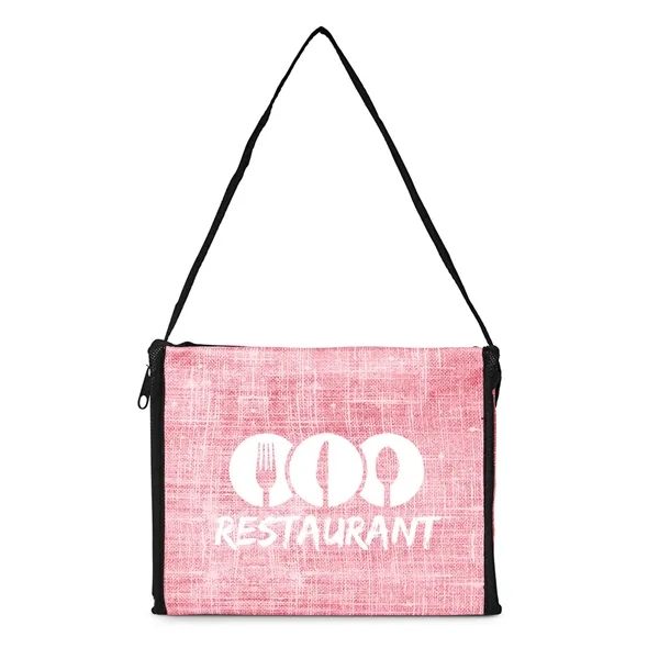 Denim Pattern Non-Woven 6-Pack Lunch Cooler Bag - Denim Pattern Non-Woven 6-Pack Lunch Cooler Bag - Image 9 of 11