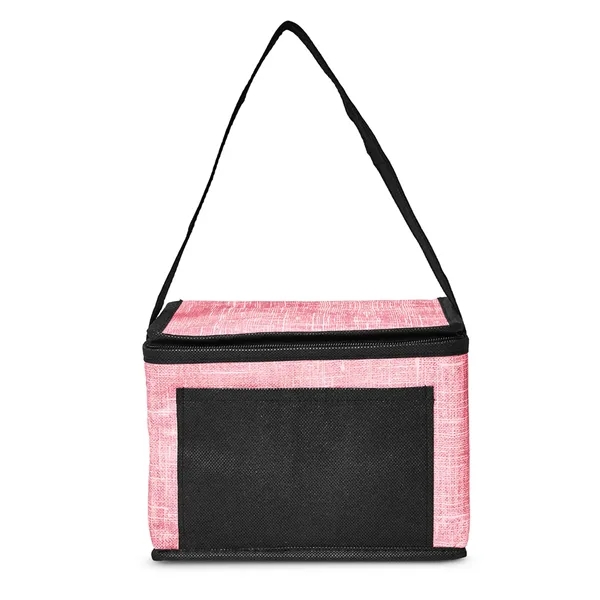 Denim Pattern Non-Woven 6-Pack Lunch Cooler Bag - Denim Pattern Non-Woven 6-Pack Lunch Cooler Bag - Image 11 of 11