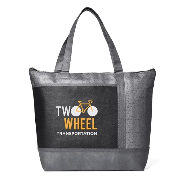 Hexagon Pattern Non-Woven Cooler Tote Bag - Hexagon Pattern Non-Woven Cooler Tote Bag - Image 0 of 7