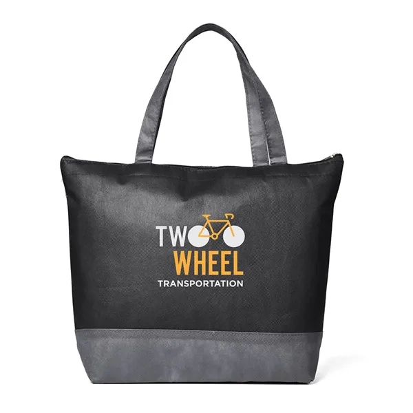 Hexagon Pattern Non-Woven Cooler Tote Bag - Hexagon Pattern Non-Woven Cooler Tote Bag - Image 1 of 7
