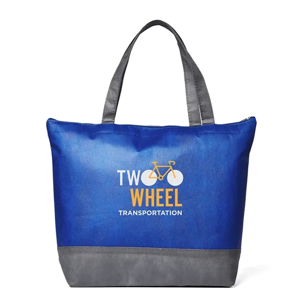 Hexagon Pattern Non-Woven Cooler Tote Bag - Hexagon Pattern Non-Woven Cooler Tote Bag - Image 4 of 7