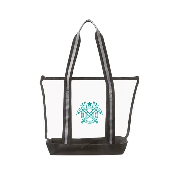 All Access Clear Tote Bag with Zipper - All Access Clear Tote Bag with Zipper - Image 1 of 11