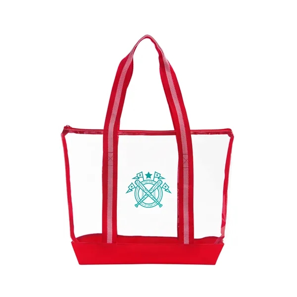 All Access Clear Tote Bag with Zipper - All Access Clear Tote Bag with Zipper - Image 7 of 11