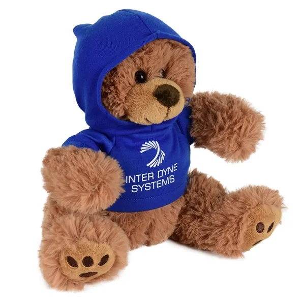 Plush Bear w/ Embroidered Paws and Hoodie - Plush Bear w/ Embroidered Paws and Hoodie - Image 1 of 5