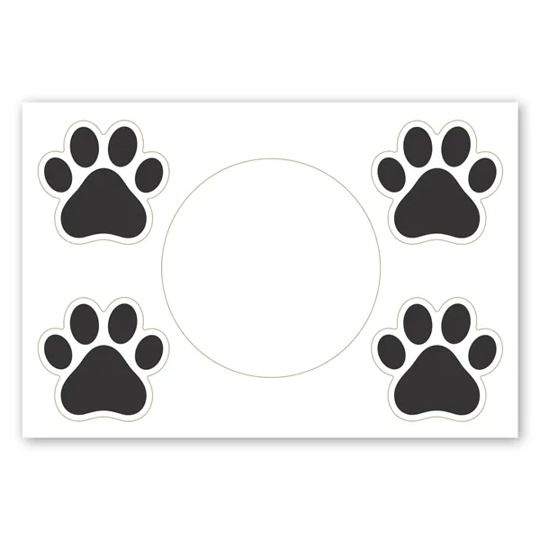 2 in1 Circle Car Magnet with 4 Paw Prints - 2 in1 Circle Car Magnet with 4 Paw Prints - Image 3 of 3