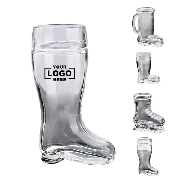 Boot-Shaped Glass Beer Mug - Boot-Shaped Glass Beer Mug - Image 0 of 8