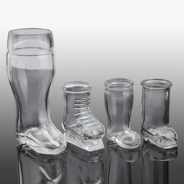 Boot-Shaped Glass Beer Mug - Boot-Shaped Glass Beer Mug - Image 3 of 8