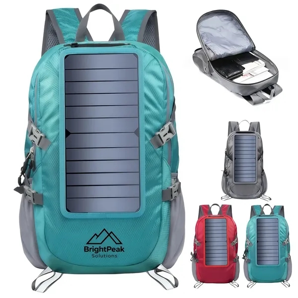 Solar Backpack USB Charging Hiking Daypack Travel Laptop Bag - Solar Backpack USB Charging Hiking Daypack Travel Laptop Bag - Image 0 of 7