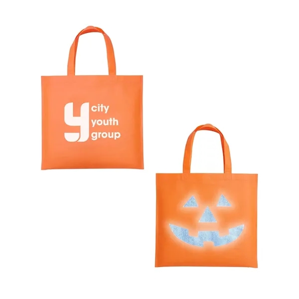 Halloween Pumpkin Reflective Tote Bag - Halloween Pumpkin Reflective Tote Bag - Image 2 of 2