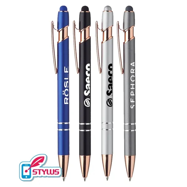 Union Printed - Majesty Stylus Pen with Rose Gold Trim - Union Printed - Majesty Stylus Pen with Rose Gold Trim - Image 0 of 1