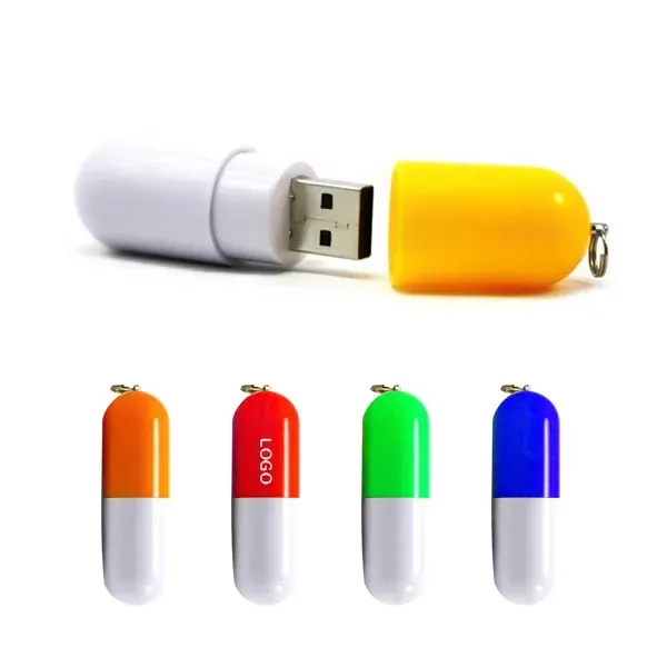 8GB Pill-Shaped USB Drive - Portable Memory Storage - 8GB Pill-Shaped USB Drive - Portable Memory Storage - Image 0 of 4