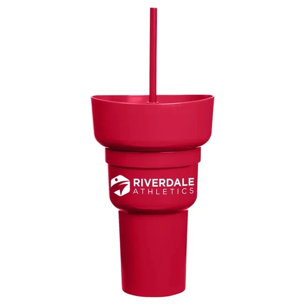 Team 365 1L Recycled PP Stadium Tumbler with Snack Bowl - Team 365 1L Recycled PP Stadium Tumbler with Snack Bowl - Image 0 of 30