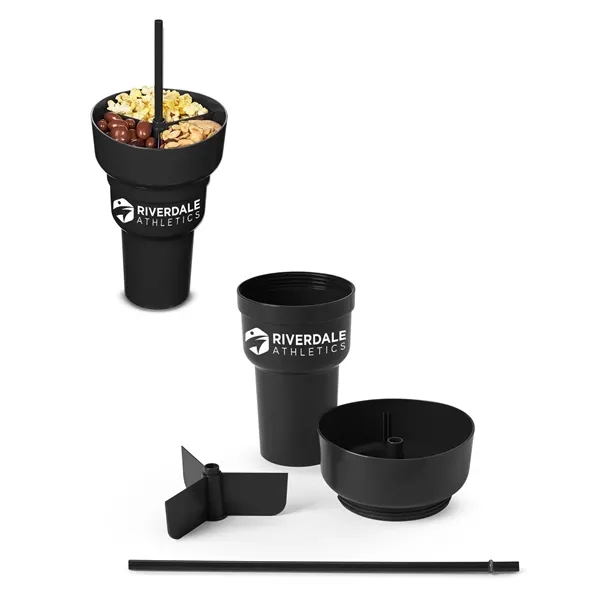 Team 365 1L Recycled PP Stadium Tumbler with Snack Bowl - Team 365 1L Recycled PP Stadium Tumbler with Snack Bowl - Image 1 of 30