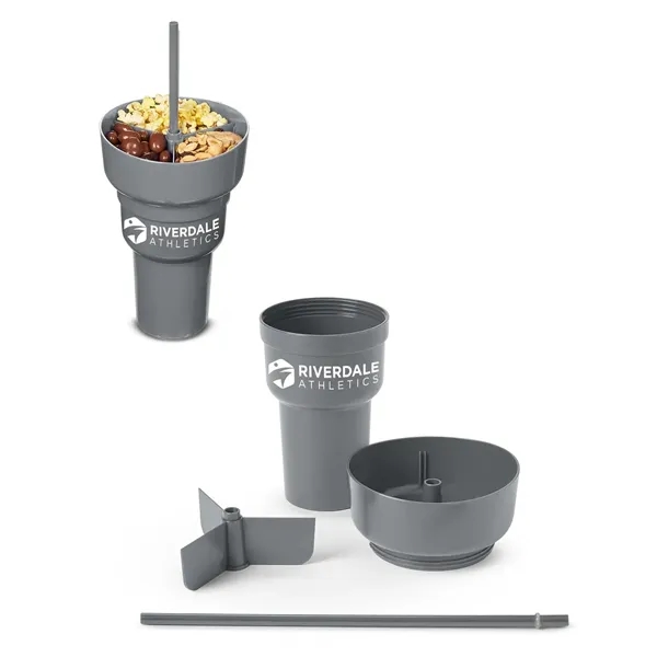Team 365 1L Recycled PP Stadium Tumbler with Snack Bowl - Team 365 1L Recycled PP Stadium Tumbler with Snack Bowl - Image 9 of 30