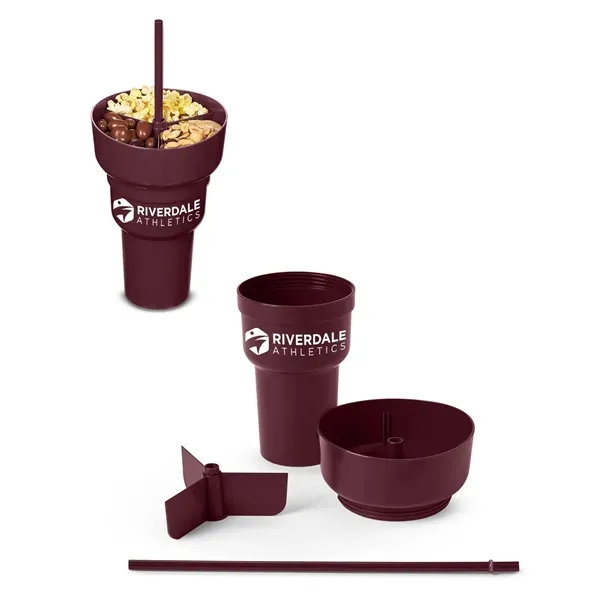 Team 365 1L Recycled PP Stadium Tumbler with Snack Bowl - Team 365 1L Recycled PP Stadium Tumbler with Snack Bowl - Image 11 of 30