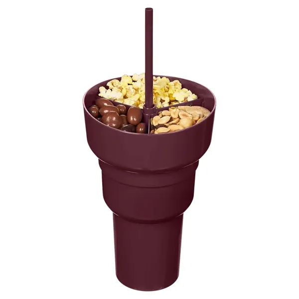 Team 365 1L Recycled PP Stadium Tumbler with Snack Bowl - Team 365 1L Recycled PP Stadium Tumbler with Snack Bowl - Image 12 of 30