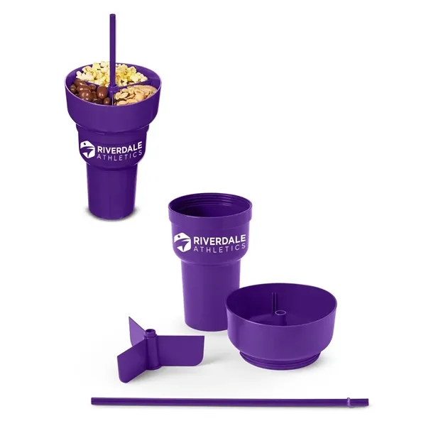 Team 365 1L Recycled PP Stadium Tumbler with Snack Bowl - Team 365 1L Recycled PP Stadium Tumbler with Snack Bowl - Image 17 of 30