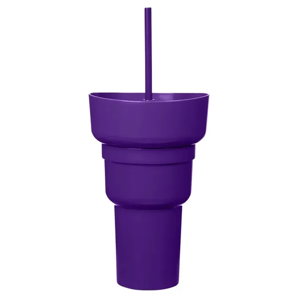 Team 365 1L Recycled PP Stadium Tumbler with Snack Bowl - Team 365 1L Recycled PP Stadium Tumbler with Snack Bowl - Image 18 of 30