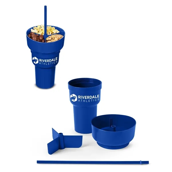 Team 365 1L Recycled PP Stadium Tumbler with Snack Bowl - Team 365 1L Recycled PP Stadium Tumbler with Snack Bowl - Image 24 of 30