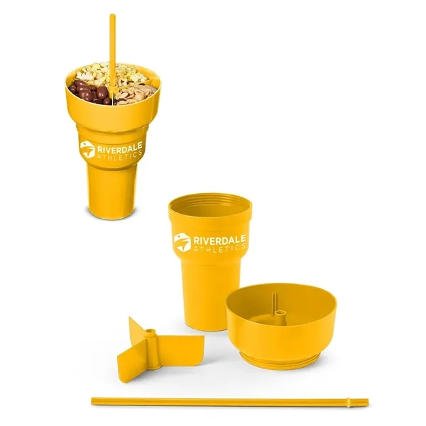 Team 365 1L Recycled PP Stadium Tumbler with Snack Bowl - Team 365 1L Recycled PP Stadium Tumbler with Snack Bowl - Image 25 of 30