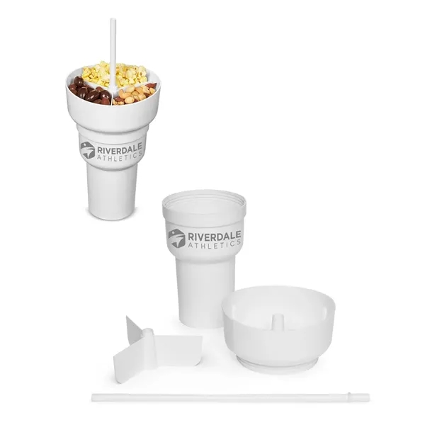 Team 365 1L Recycled PP Stadium Tumbler with Snack Bowl - Team 365 1L Recycled PP Stadium Tumbler with Snack Bowl - Image 28 of 30