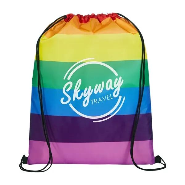 Rainbow Pride Drawstring Bag - Rainbow Pride Drawstring Bag - Image 2 of 2