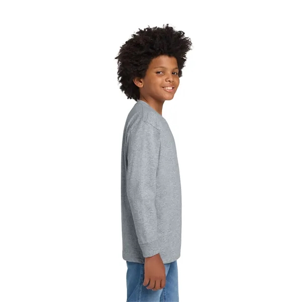 Gildan Youth Heavy Cotton 100% Cotton Long Sleeve T-Shirt. - Gildan Youth Heavy Cotton 100% Cotton Long Sleeve T-Shirt. - Image 9 of 54