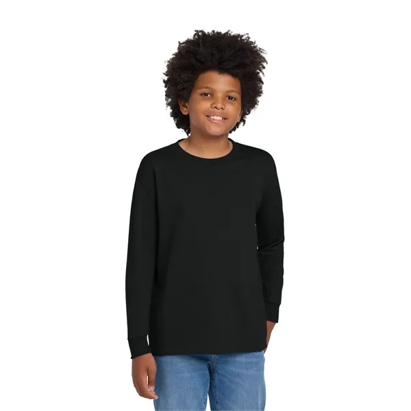 Gildan Youth Heavy Cotton 100% Cotton Long Sleeve T-Shirt. - Gildan Youth Heavy Cotton 100% Cotton Long Sleeve T-Shirt. - Image 13 of 54