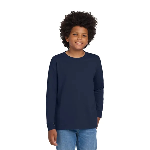 Gildan Youth Heavy Cotton 100% Cotton Long Sleeve T-Shirt. - Gildan Youth Heavy Cotton 100% Cotton Long Sleeve T-Shirt. - Image 20 of 54