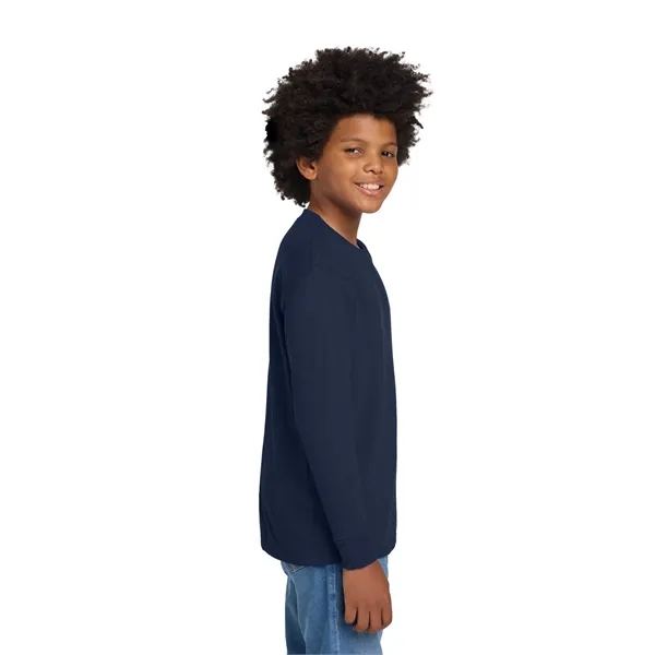 Gildan Youth Heavy Cotton 100% Cotton Long Sleeve T-Shirt. - Gildan Youth Heavy Cotton 100% Cotton Long Sleeve T-Shirt. - Image 22 of 54