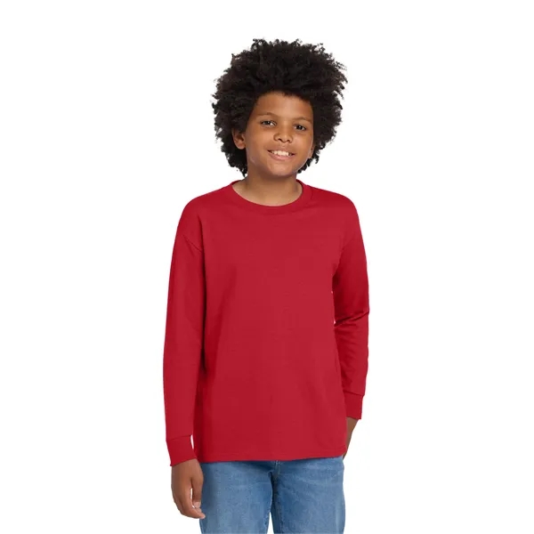 Gildan Youth Heavy Cotton 100% Cotton Long Sleeve T-Shirt. - Gildan Youth Heavy Cotton 100% Cotton Long Sleeve T-Shirt. - Image 26 of 54
