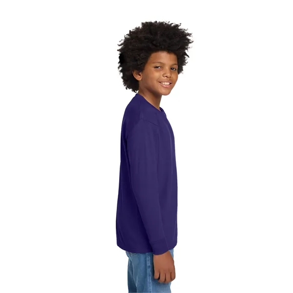 Gildan Youth Heavy Cotton 100% Cotton Long Sleeve T-Shirt. - Gildan Youth Heavy Cotton 100% Cotton Long Sleeve T-Shirt. - Image 46 of 54