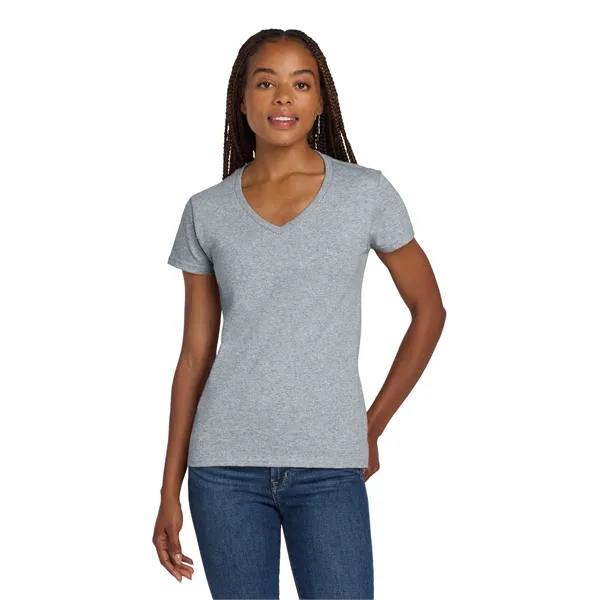 Gildan Women's Heavy Cotton 100% Cotton V-Neck T-Shirt. - Gildan Women's Heavy Cotton 100% Cotton V-Neck T-Shirt. - Image 6 of 44