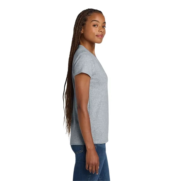 Gildan Women's Heavy Cotton 100% Cotton V-Neck T-Shirt. - Gildan Women's Heavy Cotton 100% Cotton V-Neck T-Shirt. - Image 8 of 44