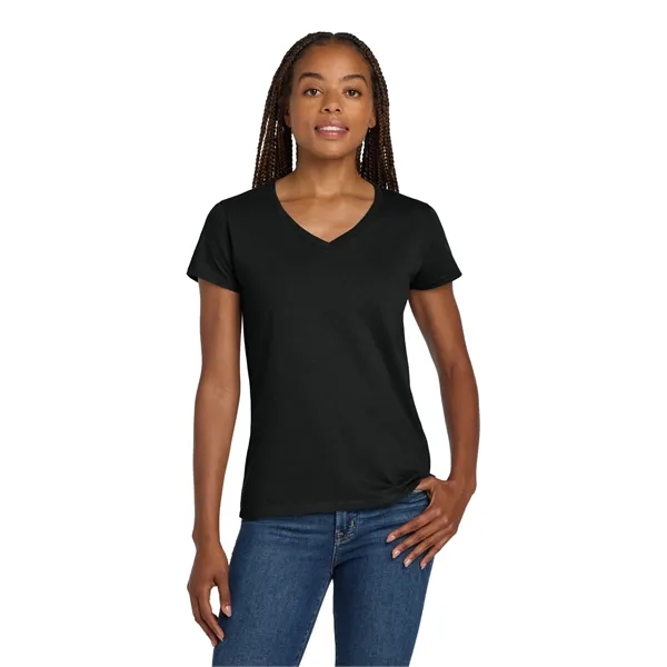 Gildan Women's Heavy Cotton 100% Cotton V-Neck T-Shirt. - Gildan Women's Heavy Cotton 100% Cotton V-Neck T-Shirt. - Image 16 of 44