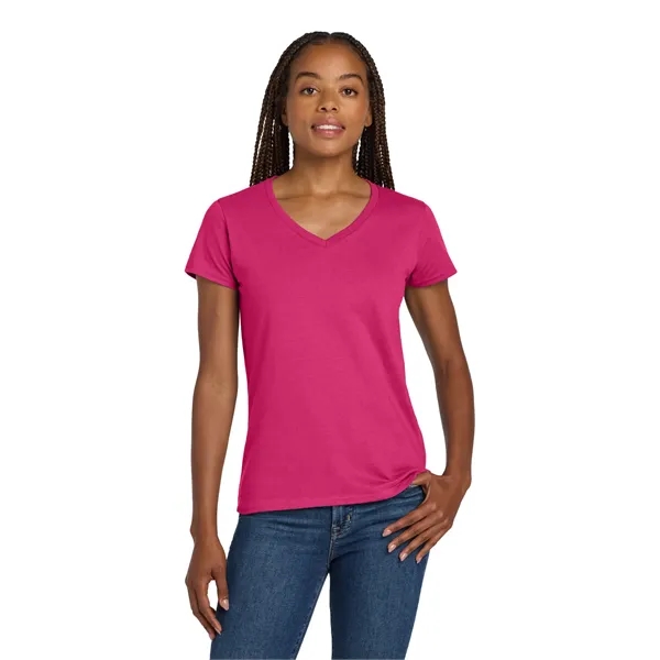 Gildan Women's Heavy Cotton 100% Cotton V-Neck T-Shirt. - Gildan Women's Heavy Cotton 100% Cotton V-Neck T-Shirt. - Image 23 of 44