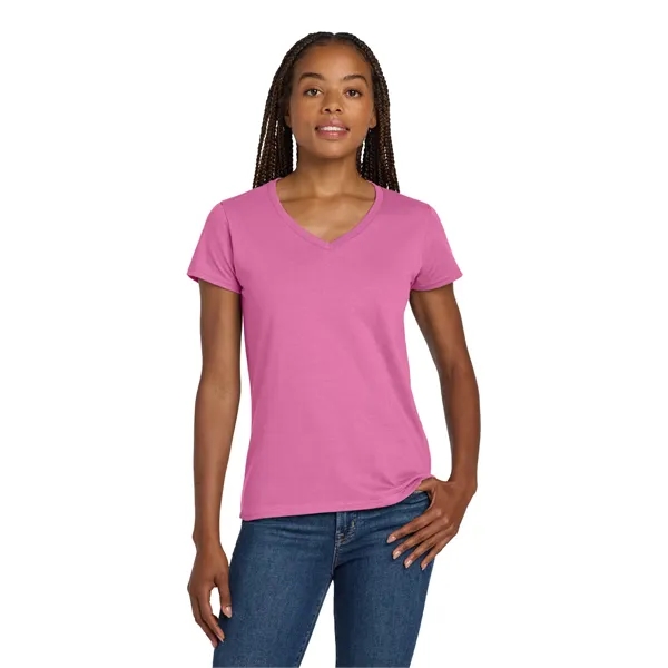 Gildan Women's Heavy Cotton 100% Cotton V-Neck T-Shirt.