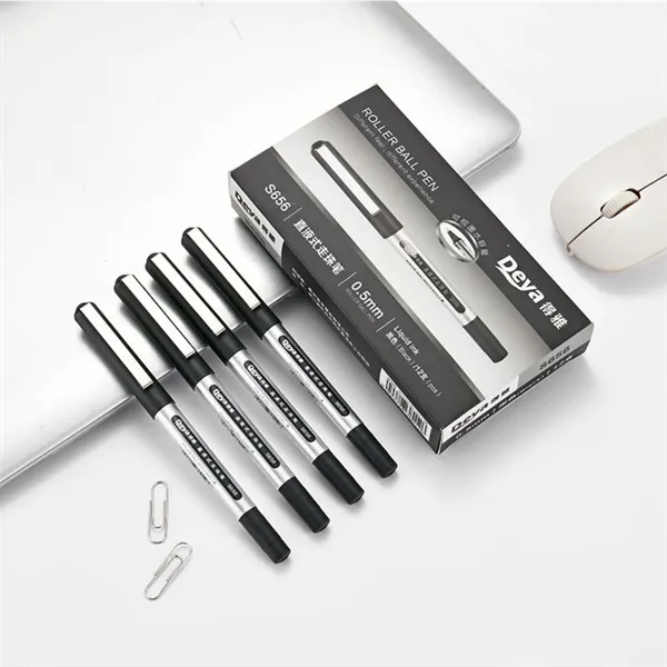 Black Ink Rollerball Pens Quick-Dry Writing Instruments - Black Ink Rollerball Pens Quick-Dry Writing Instruments - Image 1 of 7