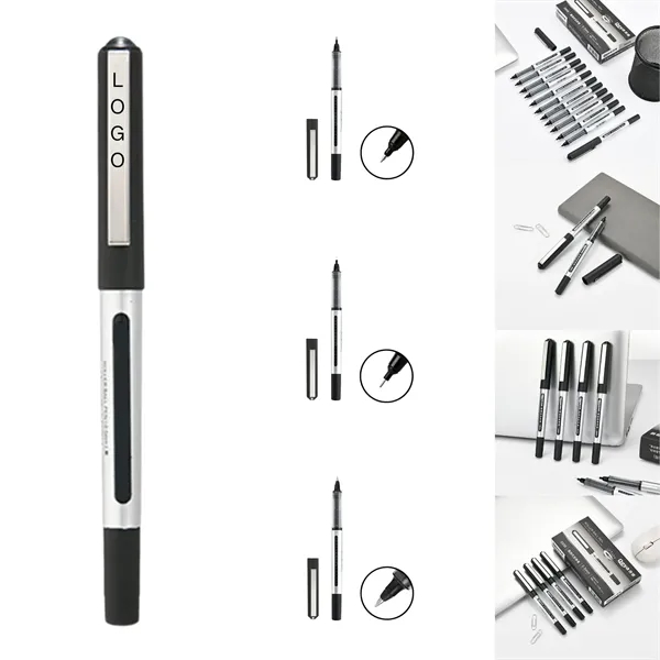 Black Ink Rollerball Pens Quick-Dry Writing Instruments - Black Ink Rollerball Pens Quick-Dry Writing Instruments - Image 0 of 7